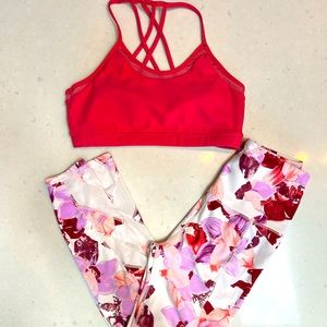 Yoga Workout Leggings with Matching Bra Activewear Set